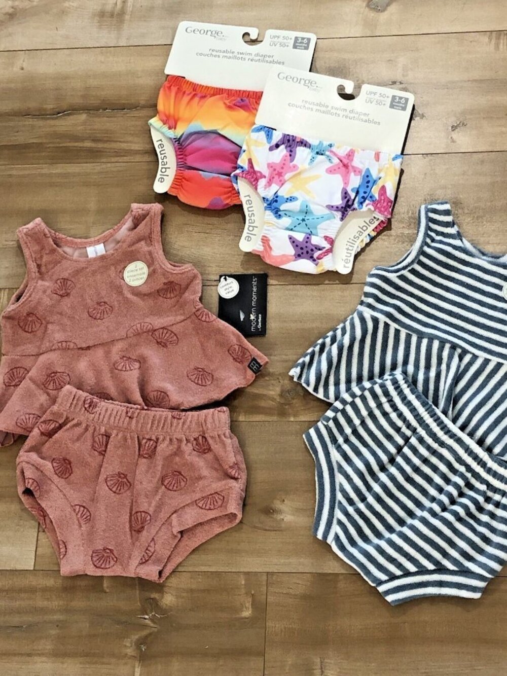 Lot of baby girls clothes, Swim diapers 3/6m NEW